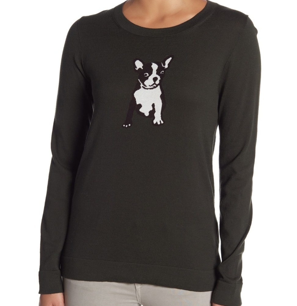 NWT J Crew mercantile French Bulldog sweater